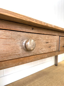 A 6.5 ft Antique Irish Pine Server or Console Table
