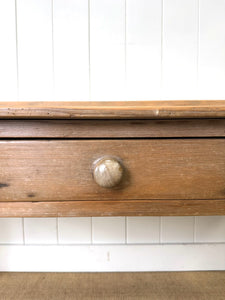 A 6.5 ft Antique Irish Pine Server or Console Table