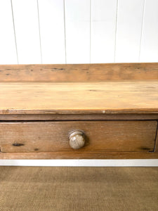 A 6.5 ft Antique Irish Pine Server or Console Table
