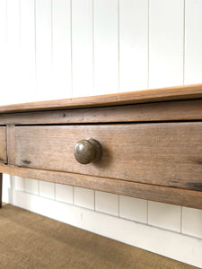 A 6.5 ft Antique Irish Pine Server or Console Table