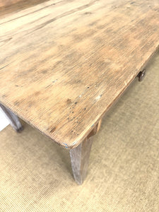 A 6.5 ft Antique Irish Pine Server or Console Table