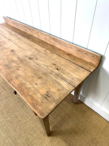 A 6.5 ft Antique Irish Pine Server or Console Table