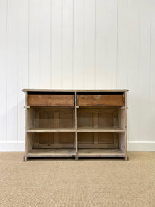 An English Country Pine Buffet Sideboard with Metal Cups c1890