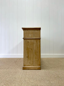 An English Country Pine Buffet Sideboard with Metal Cups c1890