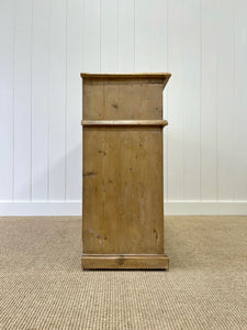 An English Country Pine Buffet Sideboard with Metal Cups c1890