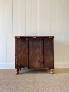 An Antique English Pine Chest of Drawers Dresser with Wooden Knobs c1890