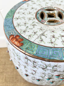 A Delightful Chinese Famille Rose Porcelain Garden Stool