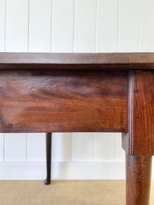 An Antique 18th Century Drop Leaf Dining Table with Pad Feet
