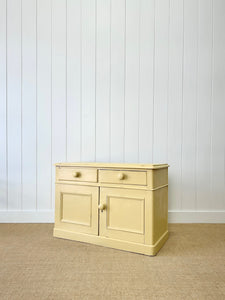 An English Country Pine Butter Yellow Cabinet Cupboard