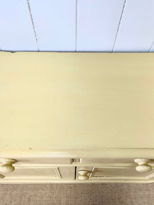An English Country Pine Butter Yellow Cabinet Cupboard