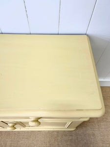 An English Country Pine Butter Yellow Cabinet Cupboard