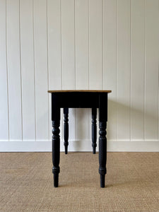 An English Pine Ebonized Desk or Console Side Table c1860