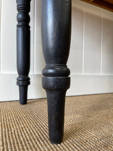 An English Pine Ebonized Desk or Console Side Table c1860
