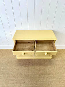 An English Country Pine Butter Yellow Cabinet Cupboard
