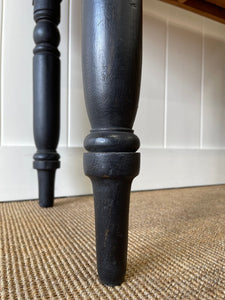 An English Pine Ebonized Desk or Console Side Table c1860