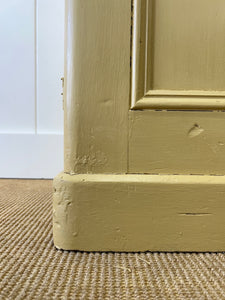 An English Country Pine Butter Yellow Cabinet Cupboard