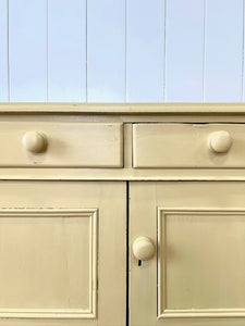 An English Country Pine Butter Yellow Cabinet Cupboard