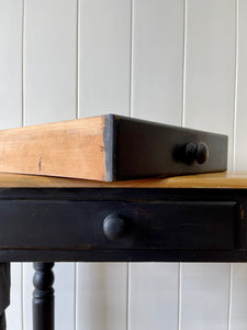 An English Pine Ebonized Desk or Console Side Table c1860