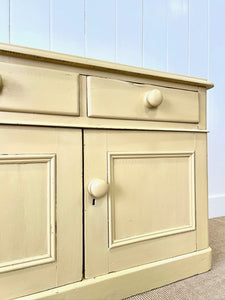 An English Country Pine Butter Yellow Cabinet Cupboard