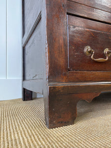 A Stately English 18th Century Oak Tack Cupboard