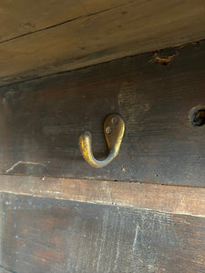A Stately English 18th Century Oak Tack Cupboard