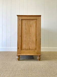 A Large English Pine Chest of Drawers Dresser on Tulip Feet c1890