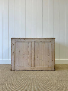 A Low English Pine Chest of Drawers Dresser c1890