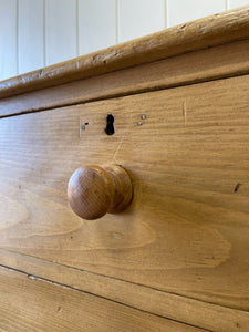 A Low English Pine Chest of Drawers Dresser c1890