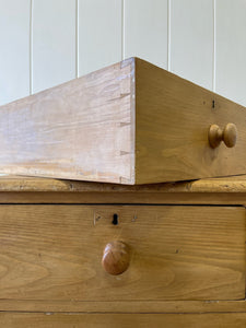 A Low English Pine Chest of Drawers Dresser c1890