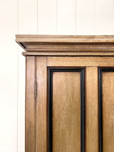 A Truly Monumental Bleached Oak Linen Press Cupboard