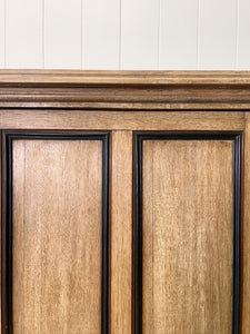 A Truly Monumental Bleached Oak Linen Press Cupboard
