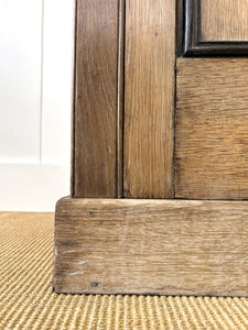 A Truly Monumental Bleached Oak Linen Press Cupboard