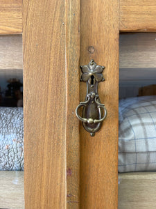 An English Country Linen Press or Housekeepers Cupboard Cabinet c1890
