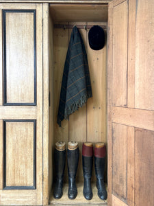 A Truly Monumental Bleached Oak Linen Press Cupboard