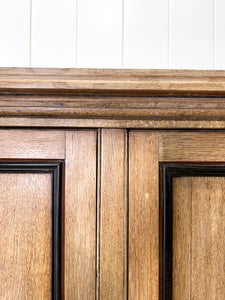 A Truly Monumental Bleached Oak Linen Press Cupboard