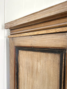 A Truly Monumental Bleached Oak Linen Press Cupboard