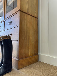An English Country Linen Press or Housekeepers Cupboard Cabinet c1890