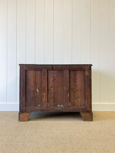 An Antique English Ebonized Black Chest of Drawers Dresser c1890