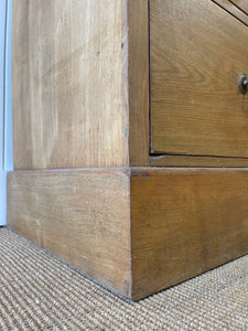 An English Country Linen Press or Housekeepers Cupboard Cabinet c1890