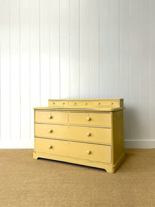 An Antique English Painted Pine Chest of Drawers Dresser c1890