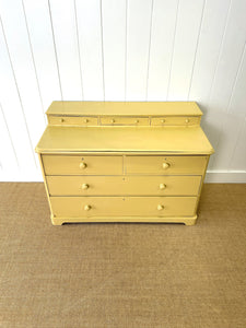 An Antique English Painted Pine Chest of Drawers Dresser c1890