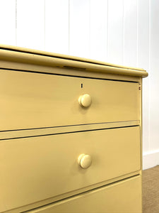 An Antique English Painted Pine Chest of Drawers Dresser c1890