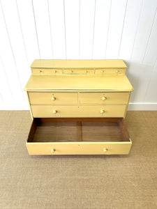 An Antique English Painted Pine Chest of Drawers Dresser c1890