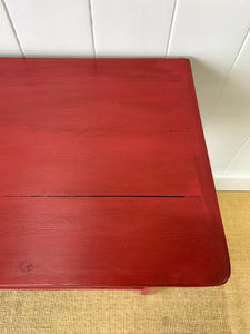 The Tradesmen Table With Shelf - Painted English Country Pine Hall Table 7ft