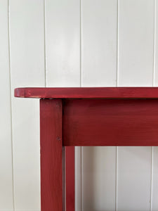 The Tradesmen Table With Shelf - Painted English Country Pine Hall Table 7ft