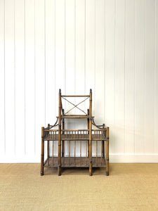A Charming Vintage Bamboo Etagere Or Bookcase