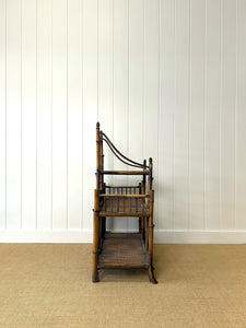 A Charming Vintage Bamboo Etagere Or Bookcase