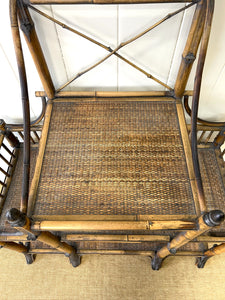 A Charming Vintage Bamboo Etagere Or Bookcase