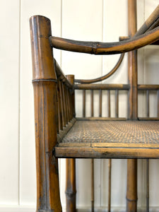 A Charming Vintage Bamboo Etagere Or Bookcase
