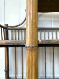 A Charming Vintage Bamboo Etagere Or Bookcase